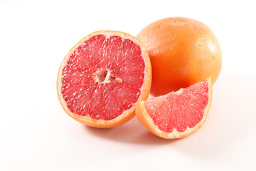 fresh red grapefruit