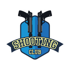 shooting logo with text space for your slogan / tag line, vector illustration