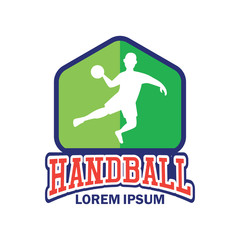 handball logo with text space for your slogan / tag line, vector illustration