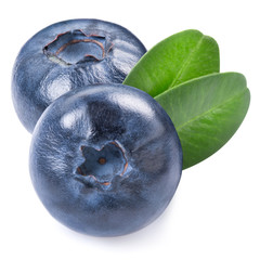 Obraz premium Blueberries isolated on white
