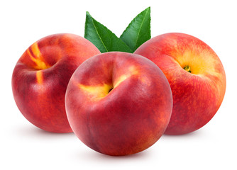 peach fruits Isolated