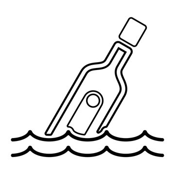 Meer und Küste Icon - Flaschenpost