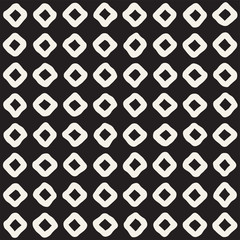 Hand drawn style ethnic seamless pattern. Abstract grungy geometric background in black and white.