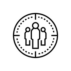 Business team - line design single isolated icon