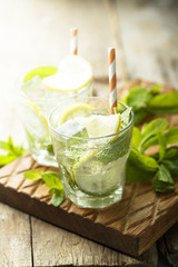 Homemade mint lemonade