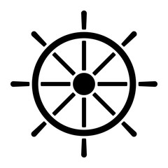 Obraz premium Meer und Küste Icon - Steuerrad