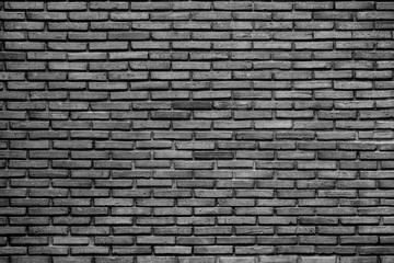 black and white old brick wall - dark background