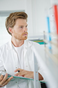 man in laboratory