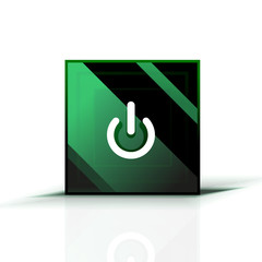 Power button icon, start symbol, web design UI or application design element
