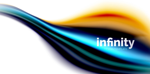 Vector 3d fluid colors wave background