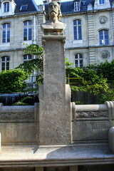 2008.04.02, Paris, France. Monument to famous people of France. Sights of Paris.
