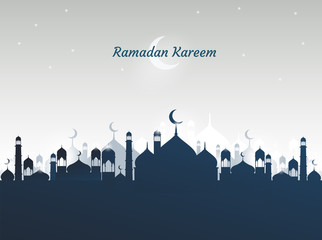 Fototapeta na wymiar Ramadan Kareem beautiful greeting card