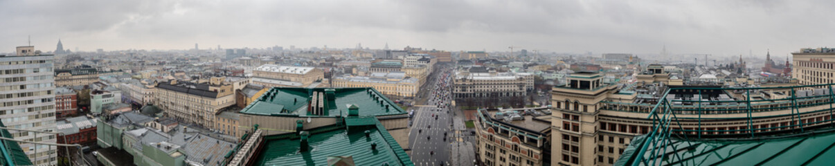 Fototapeta na wymiar Panorama from the roof of the Russian Parliament