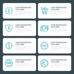 Flat money, shopping infographic timeline template for presentations, advertising, annual reports