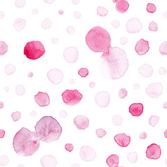 Motif de taches d& 39 aquarelle transparente dans les tons de rose et de magenta. Peint à la main sur toute la texture.
