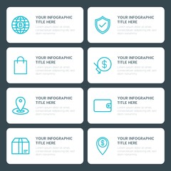 Flat money, shopping infographic timeline template for presentations, advertising, annual reports