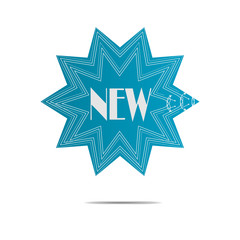 new star burst sticker label banner badge stamp button sale illustration vector