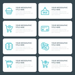 Flat money, shopping infographic timeline template for presentations, advertising, annual reports