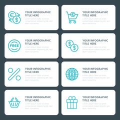 Flat money, shopping infographic timeline template for presentations, advertising, annual reports