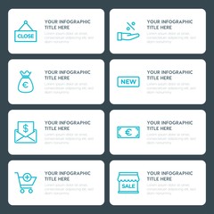 Flat money, shopping infographic timeline template for presentations, advertising, annual reports