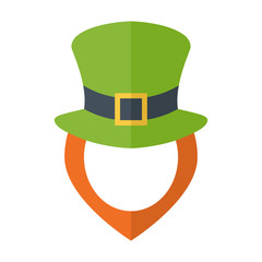 Leprechaun hat and dginger beard and empty face