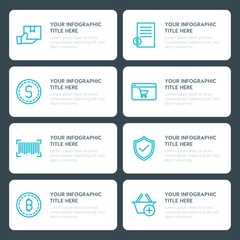 Flat money, shopping infographic timeline template for presentations, advertising, annual reports