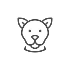 Dog line icon