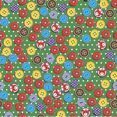 Seamless buttons baby pattern