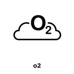o2 icon isolated on white background