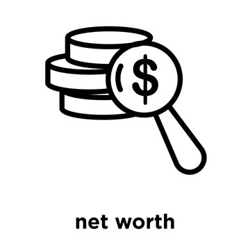 Net Worth Icon Isolated On White Background
