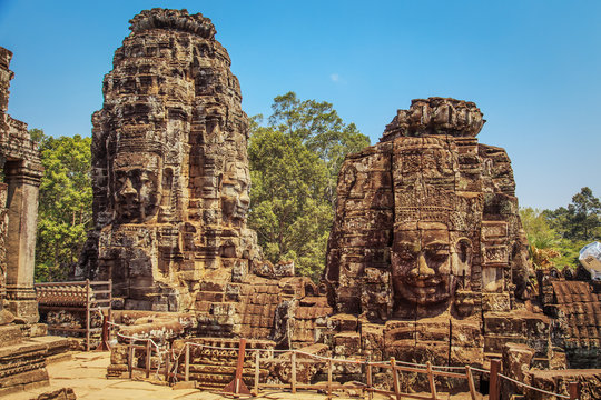 The many-faced temple  Bayon.