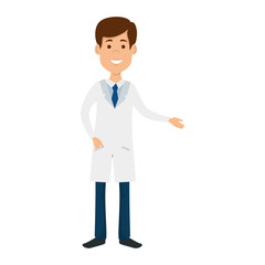 doctor professional avatar character vector illustration design