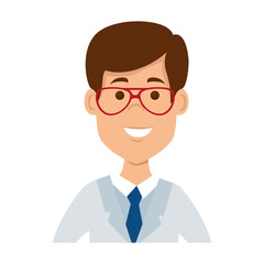 doctor professional avatar character vector illustration design