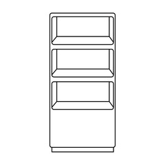 wooden shelving isolated icon vector illustration design