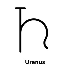 Uranus icon isolated on white background