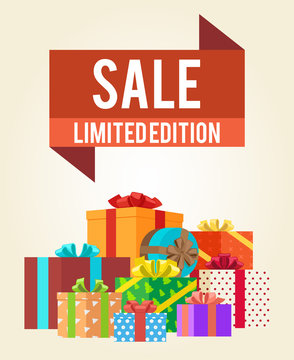 Sale Limited Edition Shop Now Poster Advert Label
