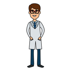 Fototapeta premium doctor professional avatar character vector illustration design