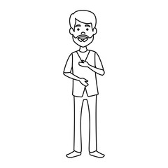 Fototapeta premium doctor professional avatar character vector illustration design