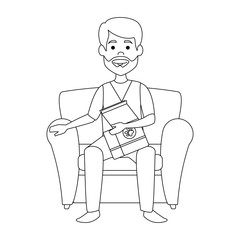 veterinary doctor with bag food avatar character vector illustration design