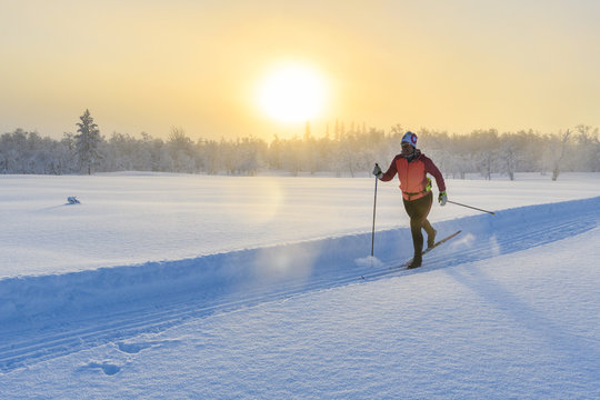 Person skiing