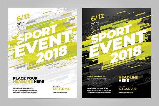 Vector layout design template for sport event.