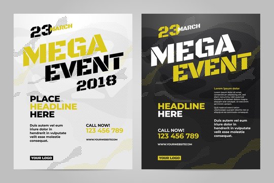 Vector layout design template for sport event.