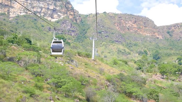 cable car in Chicamocha national Park Colombia