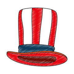 hat with united states of america flag vector illustration design