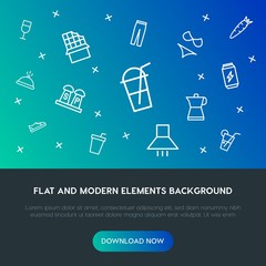 food, clothes, drinks outline vector icons and elements background concept on gradient background.Multipurpose use on websites, presentations, brochures and more