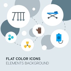 health, science, nature flat vector icons and elements background with circle bubbles networks.Multipurpose use on websites, presentations, brochures and more