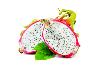 Fresh pitaita  on white background
