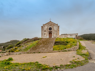 Fototapeta na wymiar The Church of St. Barbara in Argentiera