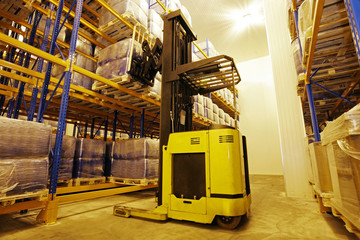 Warehouse with forklift 