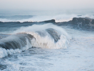 Big Waves Surf at Praia do Norte, Nazaré Portugal